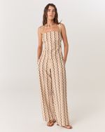 PANTACOURT LINHO ESTAMPADO WAVES MONICA 