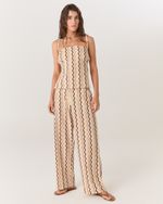 PANTACOURT LINHO ESTAMPADO WAVES MONICA 
