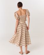 SAIA MIDI ESTAMPADA LINHO WAVES AYA