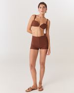 SHORT RETRÔ MARROM MARCELA 
