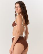 CALCINHA BIQUÍNI HOT PANTS MARROM LU 
