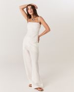 PANTACOURT LINHO OFF WHITE MONICA