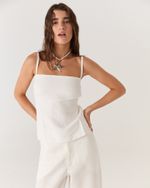 PANTACOURT LINHO OFF WHITE MONICA