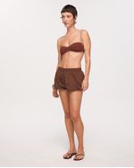 SHORT BALONÊ MARIA MARROM CAPPUCCINO 
