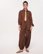CAMISA CLEO MARROM CAPPUCCINO 
