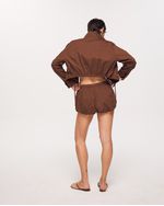 CASACO BOMBER AMELIE MARROM CAPPUCCINO 