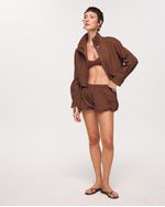 CASACO BOMBER AMELIE MARROM CAPPUCCINO 