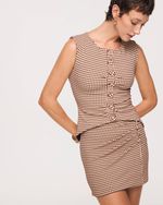 BLUSA BIANCA PIED DE POULE NK