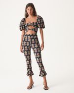 CALÇA CORSARIO ESTAMPADO CONCHAS JOANNE