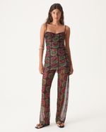 CALÇA TULE ESTAMPADA CONCHAS YASMIM 