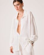 Camisa Meg Branca Animal Print 