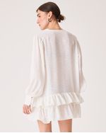 Vestido Eliz Branco Animal Print 