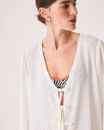 Vestido Eliz Branco Animal Print 