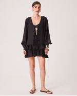 Vestido Eliz Preto Animal Print