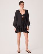 Vestido Eliz Preto Animal Print