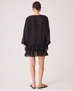 Vestido Eliz Preto Animal Print