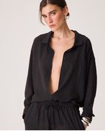 Camisa Meg Preto Animal Print