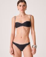 Top Biquini Manu Preto Vies Animal Print