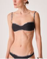 Top Biquini Manu Preto Vies Animal Print