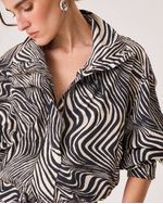 Casaco Bomber Amelie Animal Print Zebra