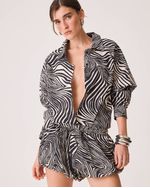 Short Balonê Maria Animal Print Zebra