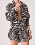 Short Balonê Maria Animal Print Zebra