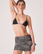 Saia Biquini Laura Animal Print Zebra