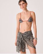Saia Pareô Aisha Animal Print Zebra