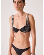 Top Biquini Pan Preto Animal Print