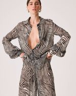 Camisa Luisa Animal Print Zebra