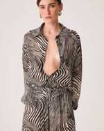 Camisa Luisa Animal Print Zebra