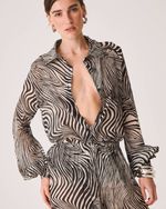 Camisa Luisa Animal Print Zebra