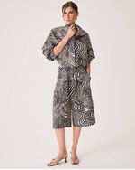 Bermuda Noor Animal Print Zebra