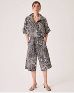 Bermuda Noor Animal Print Zebra