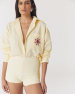 CAMISA FERNANDA DE LINHO MANTEIGA 