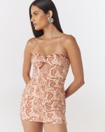 VESTIDO RETRÔ COM MANGAS BUFANTES ESTAMPADO PAISLEY ROBERTA NK