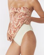 VESTIDO RETRÔ COM MANGAS BUFANTES ESTAMPADO PAISLEY ROBERTA NK