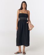 VESTIDO PRETO DUDA LINHO 