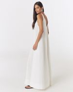VESTIDO LONGO DE LINHO BRANCO LORI 