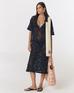 VESTIDO LONGO TRICÔ PRETO 