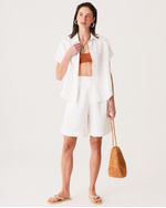 CAMISA MANGA CURTA DE LINHO OFF WHITE MANU NEW