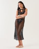 VESTIDO SOFIA MACRAME PRETO