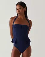 MAIÔ AZUL MARINHO TEXTURIZADO CAROL B. - EDIÇÃO LIMITADA