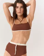TOP BIQUÍNI FAIXA MARROM LANNA