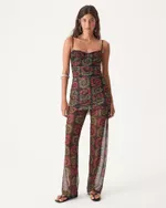 Calça de Tule com Estampa de Conchas Yasmim