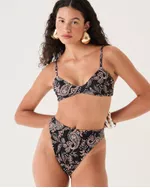 CALCINHA BIQUÍNI HOT PANTS ESTAMPADO PAISLEY LIZ SHOP2GETHER