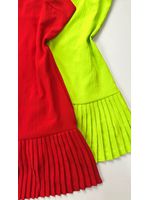 Vestido Barra Plissada de Alcinha Verde Lima
