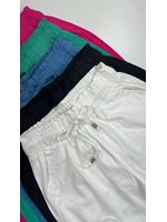 Calça Jogger Sarja Amarração branca 