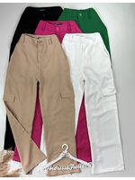 Calça Wide Leg Alfaiataria Cargo Branco 