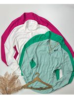 Camisa Viscose Bolsos Verde Menta 